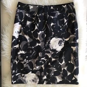 Marni Floral Black Blue Gray Skirt •Italian Design